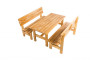 Masívna drevená záhradna lavice TEA 04  hrúbka 38 mm