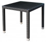 Záhradný ratanový stôl NAPOLI 80x80 cm (čierna)