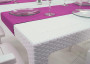 Záhradný stôl z umelého ratanu MANHATTAN 161x95 cm (biela)