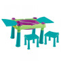 Detský multifunkčný stolík PLAY (modro-zelený)