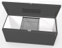 Designový účelový box LoungeBox (tmavo sivá metalíza)