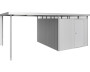 Postranná strecha BIOHORT Highline H2 L - 282 × 195 cm (strieborná metalíza)