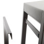 Kovový odkladací stolík LISABON (šedo-hnedá)