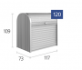 Mnohostranný účelový roletový box StoreMax vel. 120 117 x 73 x 109 (strieborna metalíza)