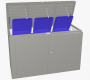 Multiúčelový úložný box HighBoard 160 x 70 x 118 (sivý kremeň metalíza)