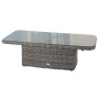 Ratanový stôl jedálenský/odkladací BORNEO 150 x 80 cm (sivá)