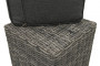 Ratanový taburet vr. polstrovania 40 x 40 cm BORNEO LUXURY (sivá)