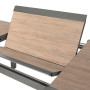 Hliníkový stôl VERMONT 216/316 cm (šedo-hnedý)