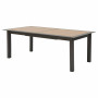 Hliníkový stôl VERMONT 216/316 cm (šedo-hnedý/medová)