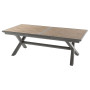 Hliníkový stôl VERONA 220/279 cm (šedo-hnedý/medová)