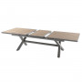 Hliníkový stôl VERONA 220/279 cm (šedo-hnedý/medová)
