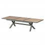 Hliníkový stôl VERONA 250/330 cm (šedo-hnedý/medová)