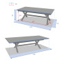 Hliníkový stôl BERGAMO I. 220/279 cm (antracit)