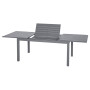 Hliníkový stôl CATANIA 160/254x100 cm (antracit)