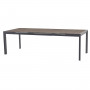 Hliníkový stôl LIVORNO 214/274x110 cm (antracit)
