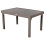 Hliníkový stôl FERRARA 135/270x90 cm (šedo-hnedá)
