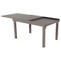 Hliníkový stôl FERRARA 135/270x90 cm (šedo-hnedá)