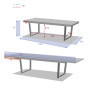 Hliníkový stôl RAVENNA 220/331x100 cm (sivá)