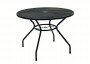Kovový stôl TAMPA ø 106 cm (čierna)