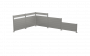 Zástena na ochranu súkromia akryl 90 cm (šedý kremeň metalíza) - rôzne dĺžky