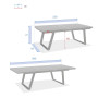 Hliníkový stôl GALIA 220/280x113 cm (biela)