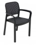Záhradná plastová stolička KARA (antracit)