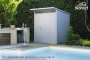 Záhradný domček BIOHORT Avantgarde A1 180 × 180 cm (strieborná metalíza)